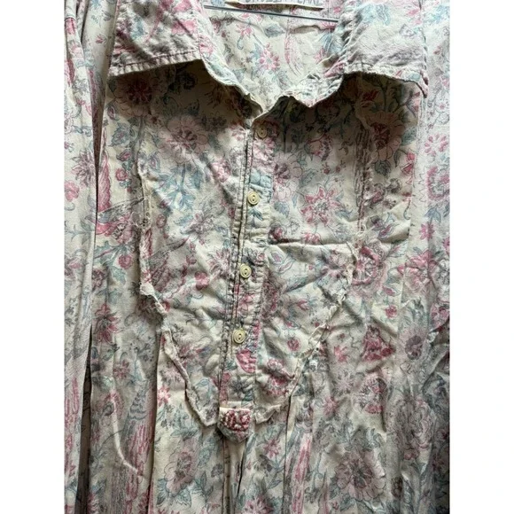 Magnolia Pearl Floral Pattern Tora Shirt One Size Women's 100% Cotton